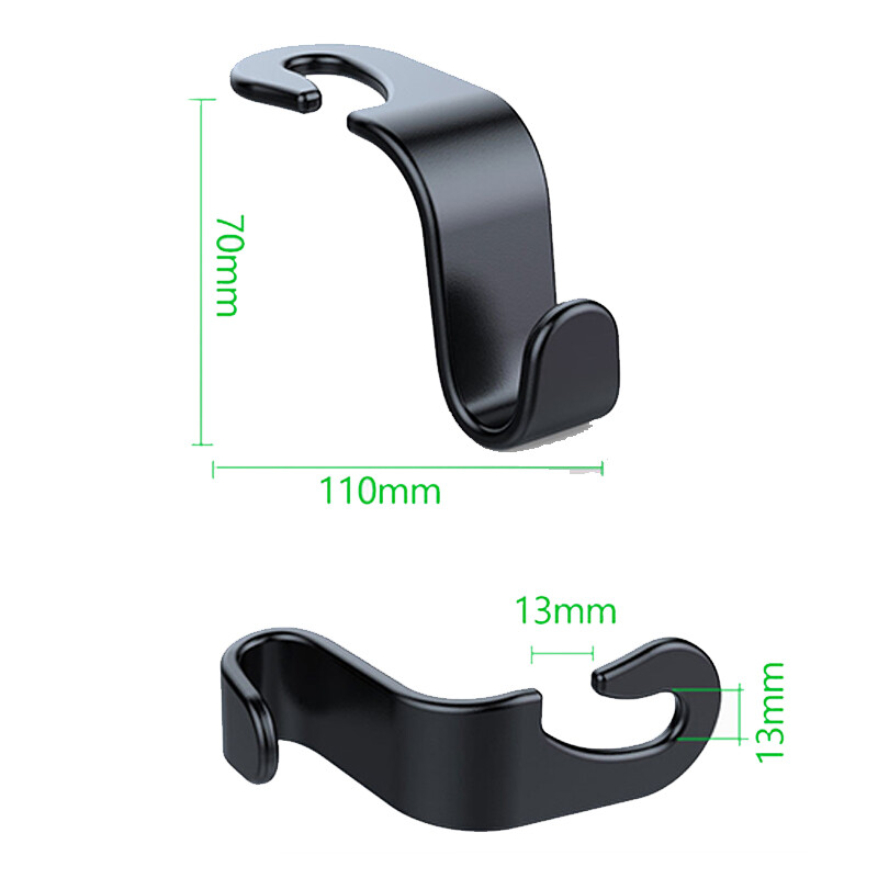 2db Univerzális autósülés horog hátsó belső hordozható akasztós táskatartó tárolótáska pénztárca szövet dekoratív dísztárgyak tárolása