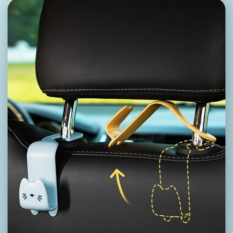 STONEGO Automobil Vozilo Kuka za stražnje sjedalo Stražnji naslon za glavu Organizator Vješalica Kuka za pohranu za namirnice Torba Ručna torba Kišobrani Slatka kuka