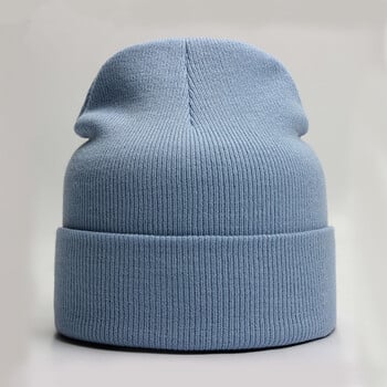 Μασίφ Unisex Beanie Φθινοπωρινό χειμωνιάτικο μαλλί Συνδυάζει μαλακό ζεστό πλεκτό καπέλο ανδρικό γυναικείο καπέλα SkullCap Καπέλα Gorro σκι Καπέλα 24 χρωμάτων Beanies