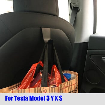 За Tesla Model 3 YXS Столче за кола Облегалка за глава Кука Закачалка Hoder Чанта Портмоне Съхранение За Tesla Model Y 3 Аксесоари Декорации