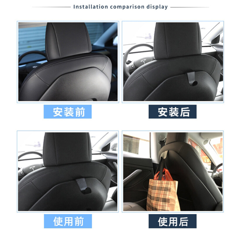 Skirta Tesla Model 3 YXS automobilinės sėdynės galvos atramai Kabliukas Kabykla Laikiklis Piniginės laikiklis Tesla Model Y 3 Priedai Dekorai