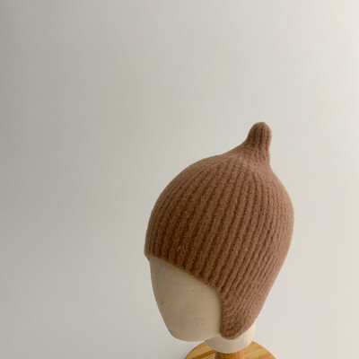 Jesen Zima Dječja pletena kapa Korejska topla dječja kapa s užetom Jednobojna kapa za malu djecu Dječaci Djevojčice Kape s bonom kapa