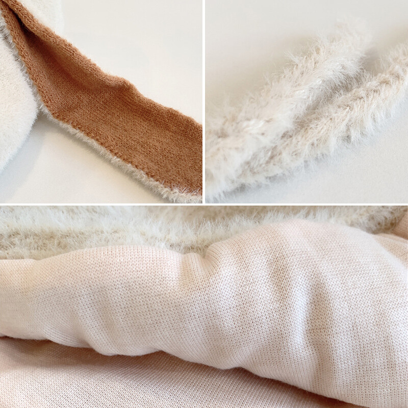 Aranyos nyuszi bébi sapka hosszú fülekkel csecsemő lányoknak puha plüss meleg sapka őszi tél gyerekeknek tipegő sapka fülbevaló kalapok