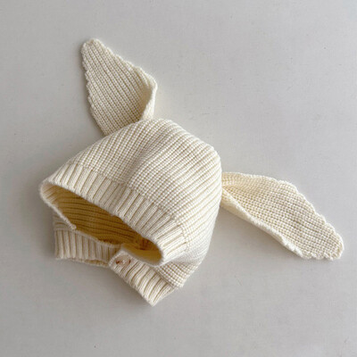 Dječja kapa sa slatkim zecom Jesenska zimska vunena pletena kapa za malu djecu dječaka djevojčicu Jednobojne crtiće Topla kapa za zaštitu ušiju