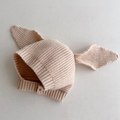 Dječja kapa sa slatkim zecom Jesenska zimska vunena pletena kapa za malu djecu dječaka djevojčicu Jednobojne crtiće Topla kapa za zaštitu ušiju