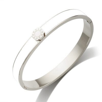 Brățară cu numere romane emailat din oțel inoxidabil, culoare aurie, negru, colorată, pentru femei, bărbați, cuplu, modă, bijuterii simple, cadou