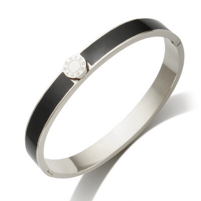 Brățară cu numere romane emailat din oțel inoxidabil, culoare aurie, negru, colorată, pentru femei, bărbați, cuplu, modă, bijuterii simple, cadou