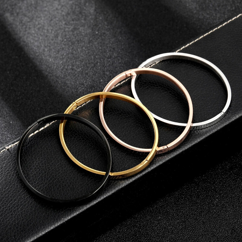 Egyszerű szerelmesek női férfi rozsdamentes acél karkötők varázslatos karkötő nőies divatos ékszer pár karkötő ajándék divat köröm karkötők