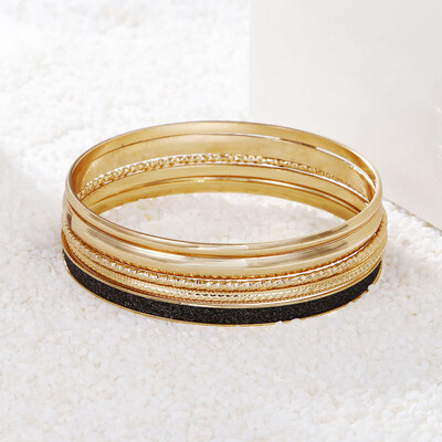 12 ks Punk Curb Cuban Chain Bracelets Set pre ženy Miami Boho Thick Gold Color Charm Bracelets Bangles Fashion Short Short