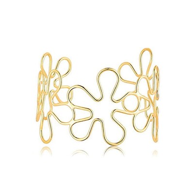 Brățară Boho Vintage, auriu, argintiu, cu pene, braț pentru braț deschis, braț, braț, sculptură cu flori, India, bijuterii pentru femei