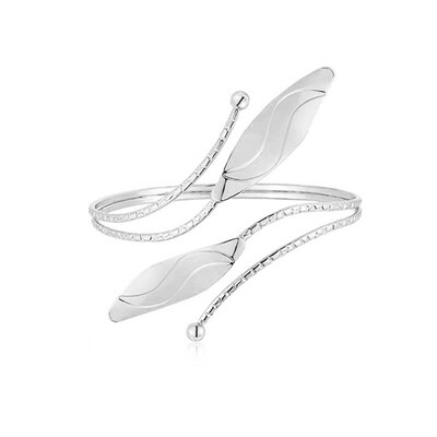 Brățară Boho Vintage, auriu, argintiu, cu pene, braț pentru braț deschis, braț, braț, sculptură cu flori, India, bijuterii pentru femei