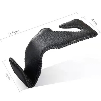 Automobilinės sėdynės galvos atramos kabliai Oda paslėpta nugaros pakaba Laikiklis Tvarkyklės galinė rankinė piniginėms Krepšiai Vidaus priedai