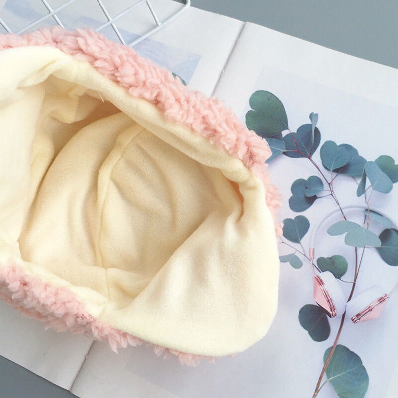 Slatki medo Dječji šešir za zaštitu ušiju Jagnjeće runo Zimsko toplo novorođenče Beanie Cap Kapa za vanjsku malu djecu Dječaci Djevojčice Toplije kape s naušnicama