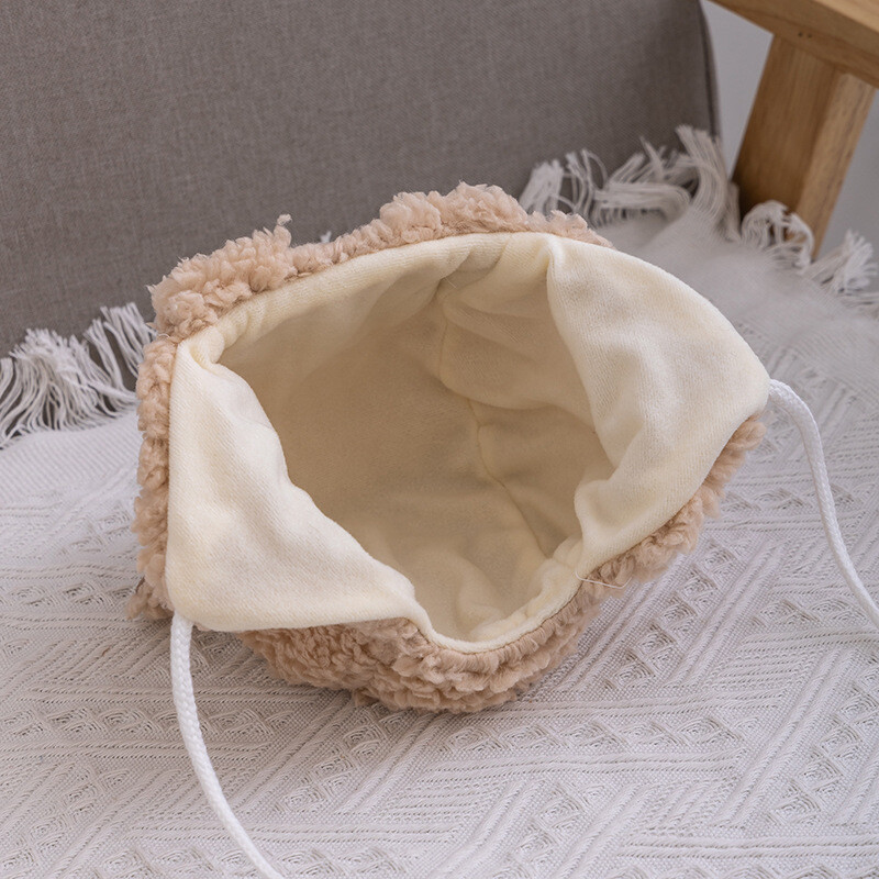 Téli rajzfilm plüsssapka babának, aranyos medvének, meleg fülvédő sapka csecsemő fiú lánynak. Kawaii egyszínű kisgyermek fülvédő sapka