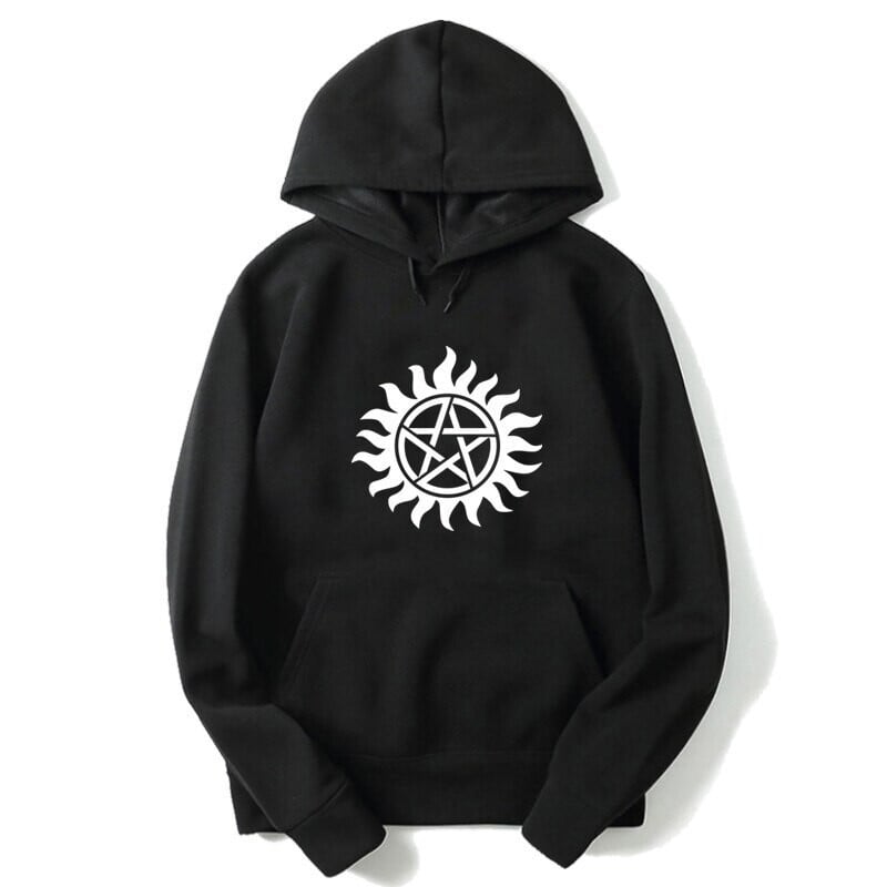 Sērija Supernatural Print Hoodies Vīriešu modes treniņtērpi