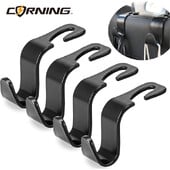 4τμχ Γάντζος Κρεμαστός Αυτοκινήτου Γάντζος Προσκέφαλου πολλαπλών χρήσεων για Auto Πίσω Κάθισμα Organizer Κρεμάστρα Θήκη αποθήκευσης για Τσάντες Τσάντα Ρούχα