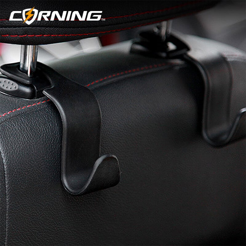 4τμχ Γάντζος Κρεμαστός Αυτοκινήτου Γάντζος Προσκέφαλου πολλαπλών χρήσεων για Auto Πίσω Κάθισμα Organizer Κρεμάστρα Θήκη αποθήκευσης για Τσάντες Τσάντα Ρούχα