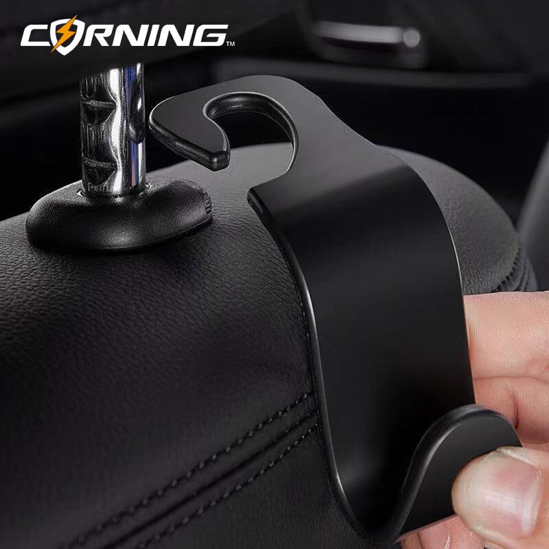 4τμχ Γάντζος Κρεμαστός Αυτοκινήτου Γάντζος Προσκέφαλου πολλαπλών χρήσεων για Auto Πίσω Κάθισμα Organizer Κρεμάστρα Θήκη αποθήκευσης για Τσάντες Τσάντα Ρούχα