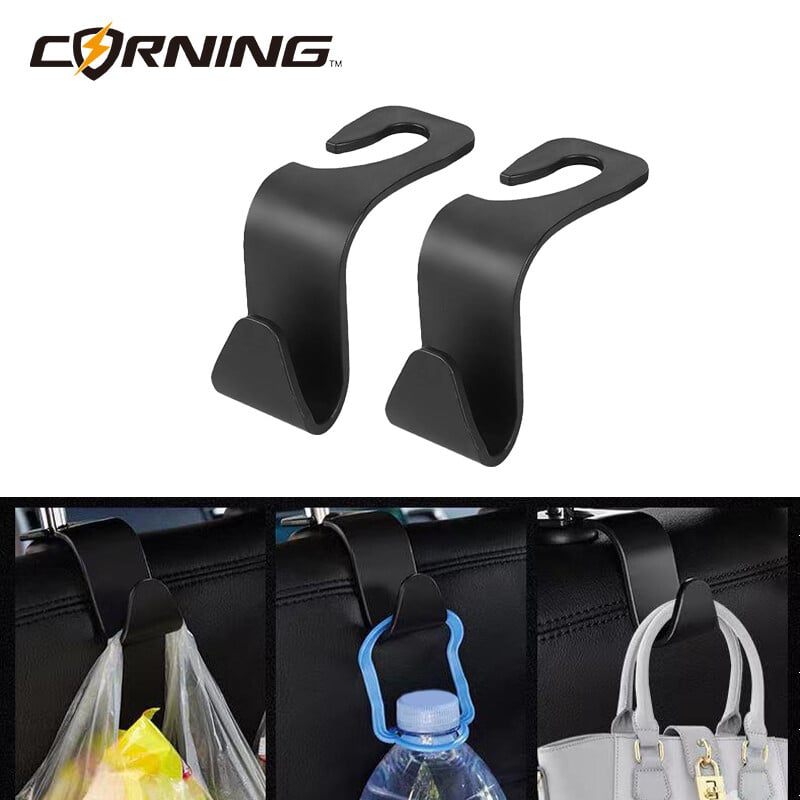 4τμχ Γάντζος Κρεμαστός Αυτοκινήτου Γάντζος Προσκέφαλου πολλαπλών χρήσεων για Auto Πίσω Κάθισμα Organizer Κρεμάστρα Θήκη αποθήκευσης για Τσάντες Τσάντα Ρούχα