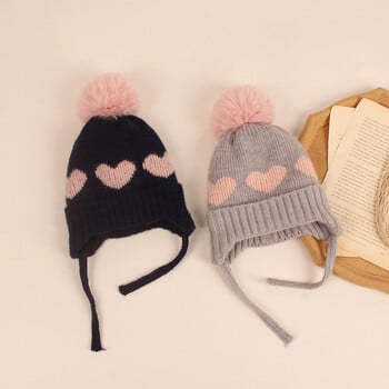 Χειμερινό μωρό καπέλο Pompom Fleece Επένδυση Baby Beanie Βρεφικό καπό Παιδικό καπέλο για κορίτσια Αγόρια Bobble Παιδικό καπέλο για παιδιά 1-4 ετών