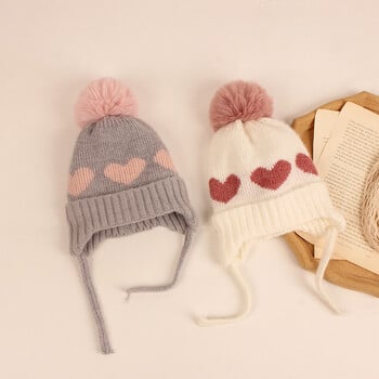 Χειμερινό μωρό καπέλο Pompom Fleece Επένδυση Baby Beanie Βρεφικό καπό Παιδικό καπέλο για κορίτσια Αγόρια Bobble Παιδικό καπέλο για παιδιά 1-4 ετών