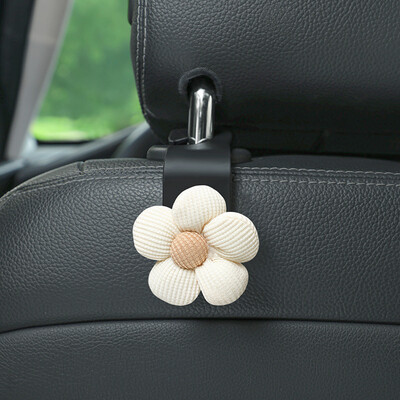 Automobilinės sėdynės galvos atramos kabliukas Miela gėlių puošmena Auto sėdynės kabliukas Kabyklos laikymo laikiklis piniginės palto krepšio interjero priedai