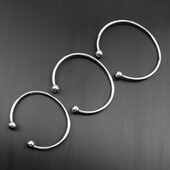 Az új divatos kiegészítők szabadon barkácsolhatók nyitott gömbfejű finompolírozással cérnával vízálló fém rozsdamentes acél karkötővel