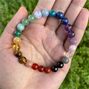 Βραχιόλια Γυναικεία Healing Tiger Eyes Amethyst Gemstone 7 Chakra Beads Bangles Yoga Stone Δώρο για ζευγάρια Κοσμήματα Y2K Lady