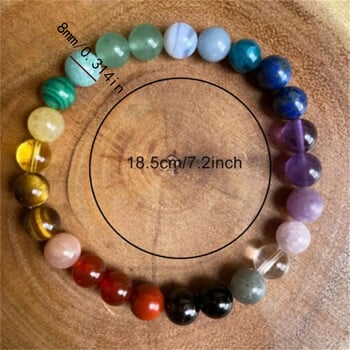 Βραχιόλια Γυναικεία Healing Tiger Eyes Amethyst Gemstone 7 Chakra Beads Bangles Yoga Stone Δώρο για ζευγάρια Κοσμήματα Y2K Lady