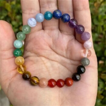 Βραχιόλια Γυναικεία Healing Tiger Eyes Amethyst Gemstone 7 Chakra Beads Bangles Yoga Stone Δώρο για ζευγάρια Κοσμήματα Y2K Lady