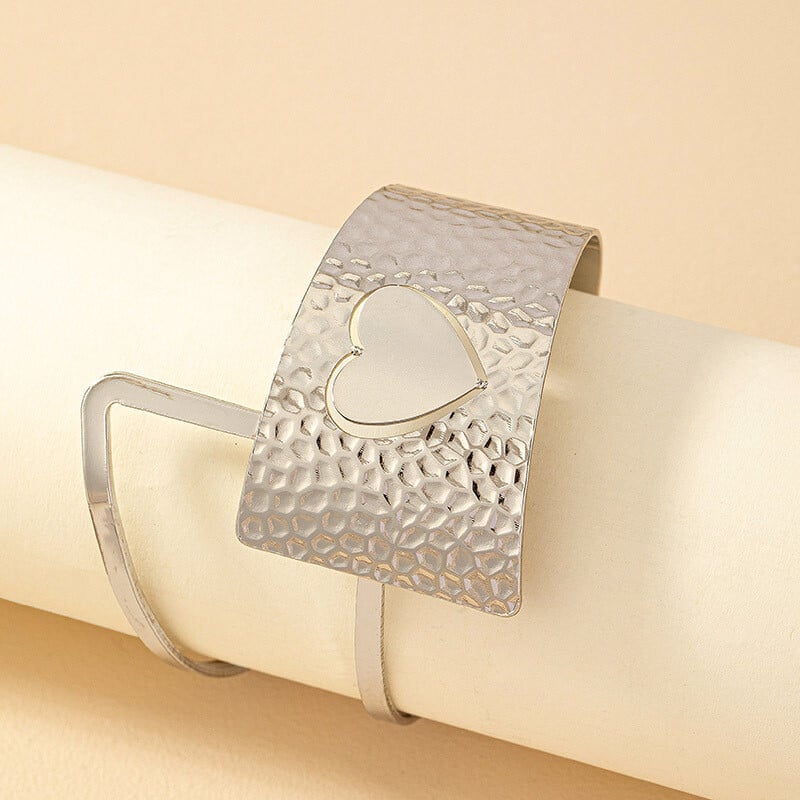 Геометрична отворена гривна за жени Модни гривни със сърца Личностни бижута Луксозни преувеличени женски аксесоари за гривна