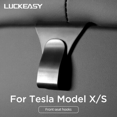 Pentru Tesla Model XS Cârlig pentru spătar scaunul din față Organizator de depozitare articole diverse Cârlig convenabil pentru agățat 2024 Accesorii pentru interiorul mașinii