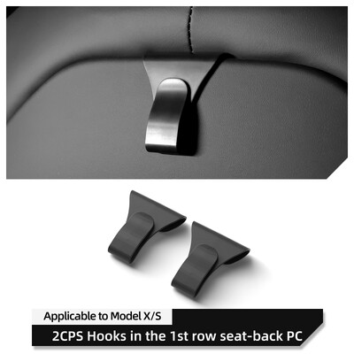 Tesla Model XS első ülés háttámla kampója Különféle tárolóeszközökhöz Kényelmes akasztóhorog 2024 autóbelső tartozékok
