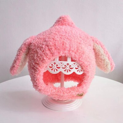 Pălărie de pluș pentru bebeluși de iarnă, drăguț, urechi de iepure de desene animate, șapcă pentru copii mici, culoare solidă, îngroșare, caldă, pentru copii, băiat, fată.