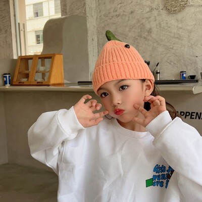 Gyapjú baba sapka aranyos medve fülvédő sapka téli vastagított meleg kötött koreai változat baba sapka ajándék gyerekeknek