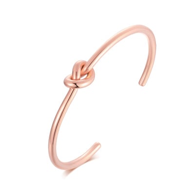 Trendy okrúhle kruhové manžetové náramky s otvoreným uzlom pre ženy, elegantné zlaté šperky, náramky na ruku, náramky na ruku