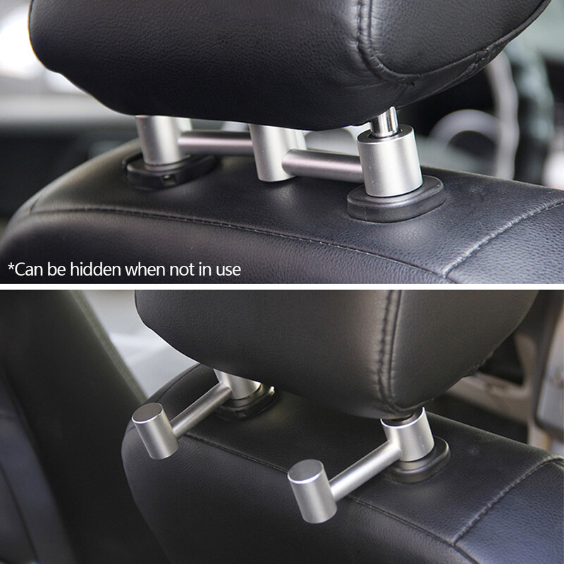 Cârlig pentru tetiera scaun auto din aliaj de aluminiu pentru organizator de scaune din spate auto Suport de depozitare pentru umeraș pentru geantă de mână geanți haine paltoane