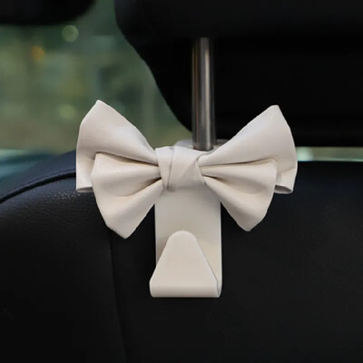 Kuka za naslon autosjedalice Bowknot kuka za pohranu PU kožna modna torba Držač torbice Univerzalni automatski pričvršćivači za dodatke za automobil