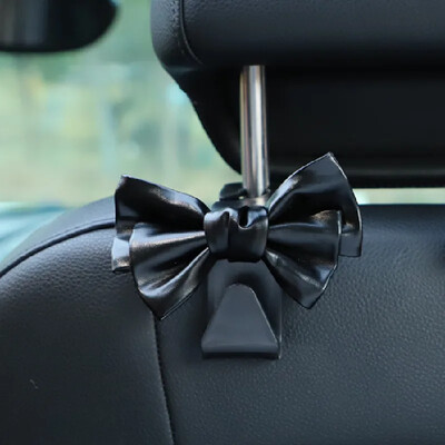 Kuka za naslon autosjedalice Bowknot kuka za pohranu PU kožna modna torba Držač torbice Univerzalni automatski pričvršćivači za dodatke za automobil