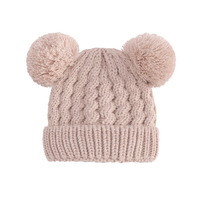 Jesenná zimná detská čiapka pre dievčatá, čiapka Beanie Bonnet, detské roztomilé brmbolce, pletené čiapky, pevné novorodenecké doplnky, teplejšie veci, batoľacia čiapka