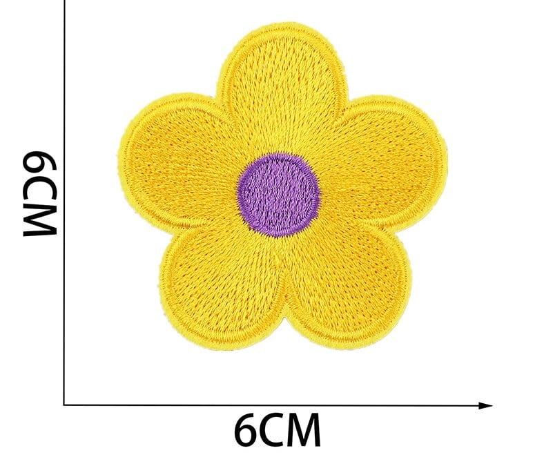 Patch broderie flori roșii mari, țesătură, accesorii de îmbrăcăminte, plasture, plasture computer, cap brodat albină mică