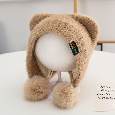 Dječja zimska kapa s pomponima, slatka šeširica za dojenčad iz crtića, kapica za malu djecu, meka topla plišana dječja kapa za dječake, dodaci za djevojčice 5-30M