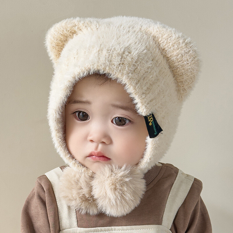 Dječja zimska kapa s pomponima, slatka šeširica za dojenčad iz crtića, kapica za malu djecu, meka topla plišana dječja kapa za dječake, dodaci za djevojčice 5-30M