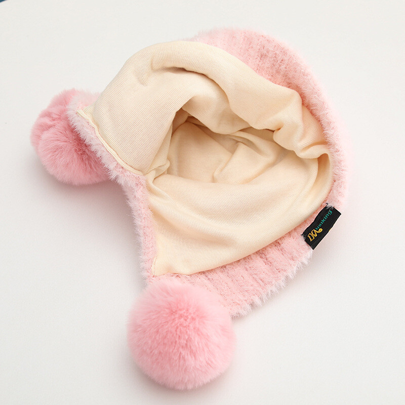Dječja zimska kapa s pomponima, slatka šeširica za dojenčad iz crtića, kapica za malu djecu, meka topla plišana dječja kapa za dječake, dodaci za djevojčice 5-30M