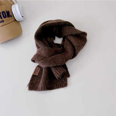 Őszi téli gyapjú babasál gyerekeknek fiú lány koreai divat egyszínű sál kasmír 15*130cm sál 3-12 éves gyerekeknek
