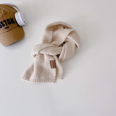 Őszi téli gyapjú babasál gyerekeknek fiú lány koreai divat egyszínű sál kasmír 15*130cm sál 3-12 éves gyerekeknek