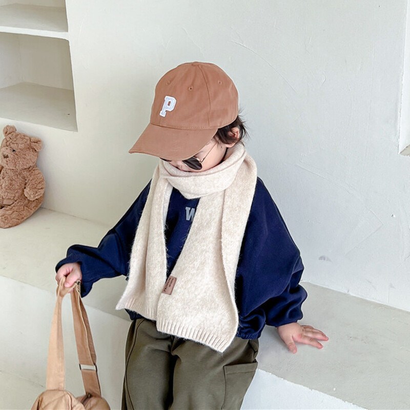 Őszi téli gyapjú babasál gyerekeknek fiú lány koreai divat egyszínű sál kasmír 15*130cm sál 3-12 éves gyerekeknek