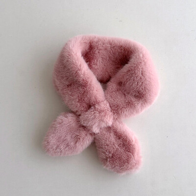 Uus brändi sall beebile soojad sallid tüdrukutele talvised väikelapsed, jänese karusnahast ristkuduvad villased sallid lastele pehme kraega sallid