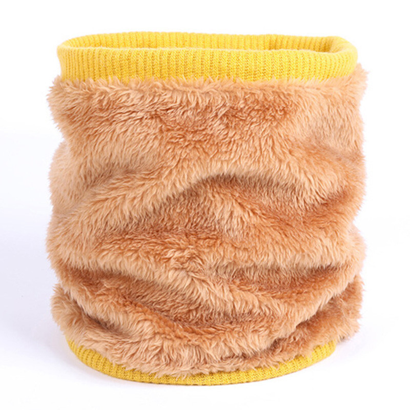 Új nyakkendő téli baba lány fiú tömör kötés gallér vastag meleg bársonyos gyűrűk sálak kiváló minőségű hangtompító nyakgyűrű sál