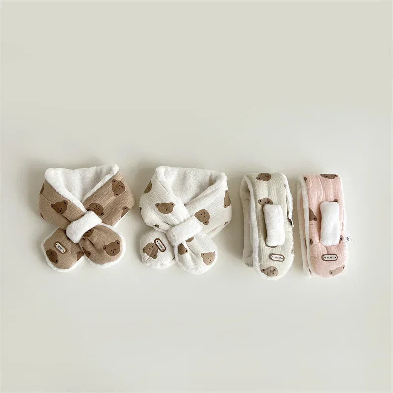 Topli šalovi za dojenčad Dječji šalovi s korejskim slatkim crtanim medvjedom Jesen Zima Topli šalovi za novorođene dječake i djevojčice Rekviziti za fotografije